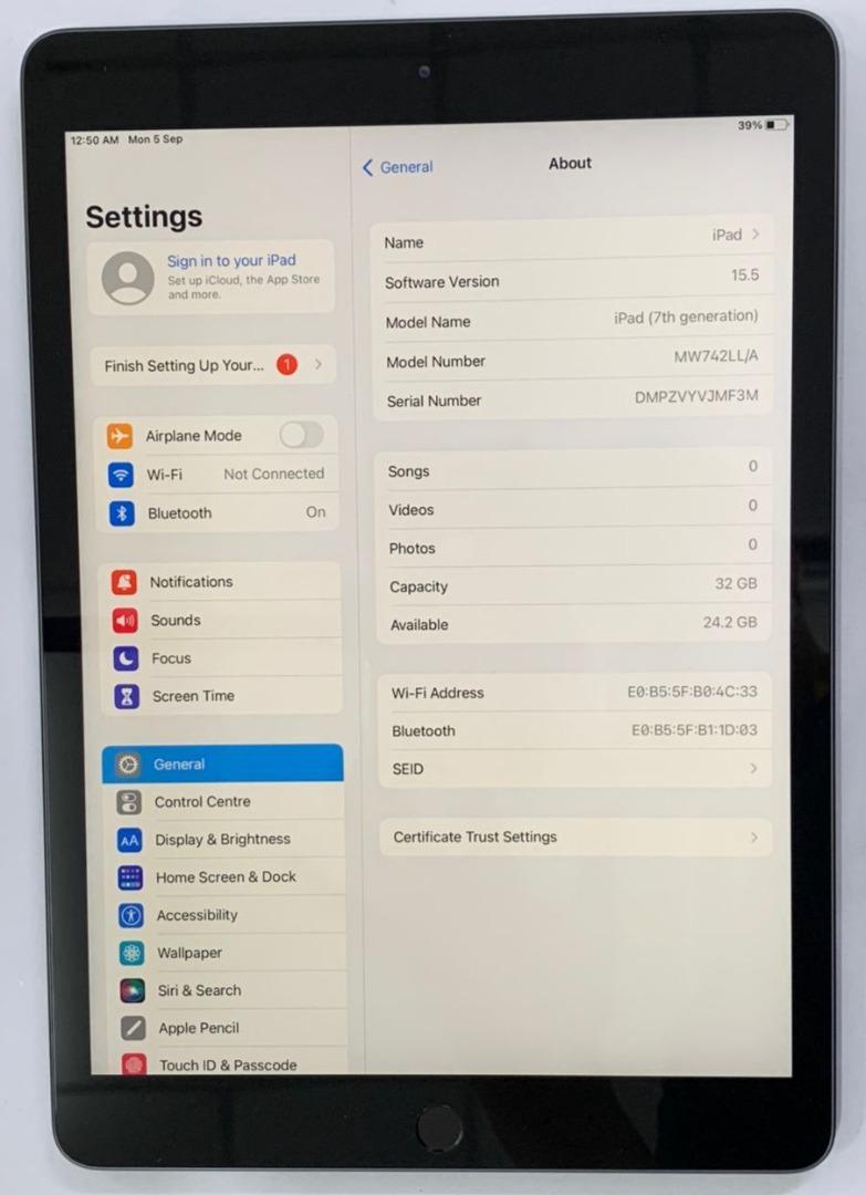 iPad 10.2 (2019) 32GB - Space Gray - (Wi-Fi)