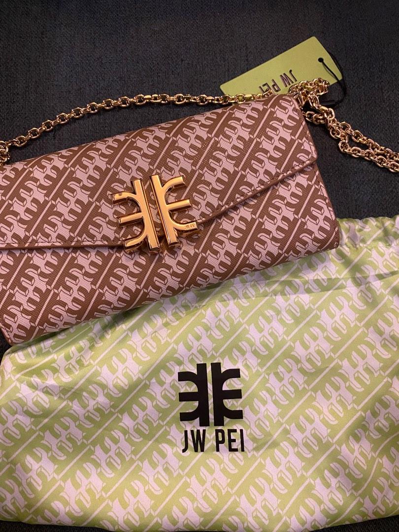 JW Pei Women's FEI Chain Clutch Bag Small Monogram Crossbody Bag
