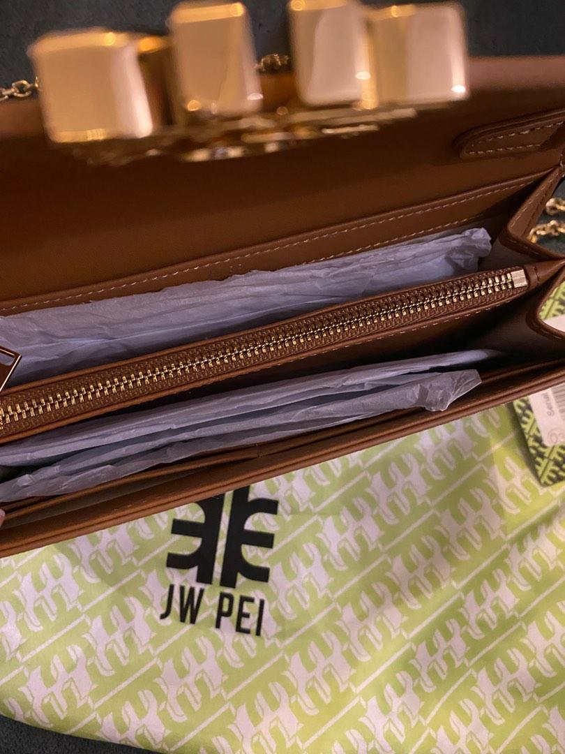 JW PEI Women's FEI Chain Clutch Bag Small Monogram Crossbody Bag