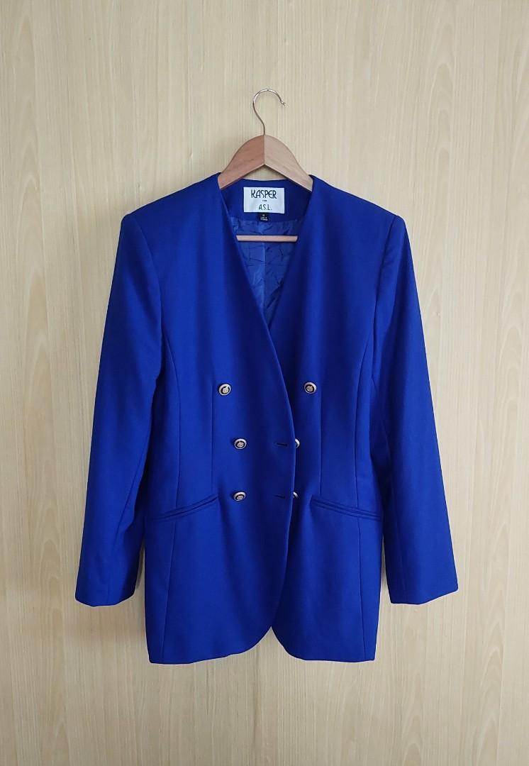 Kasper royal blue discount blazer