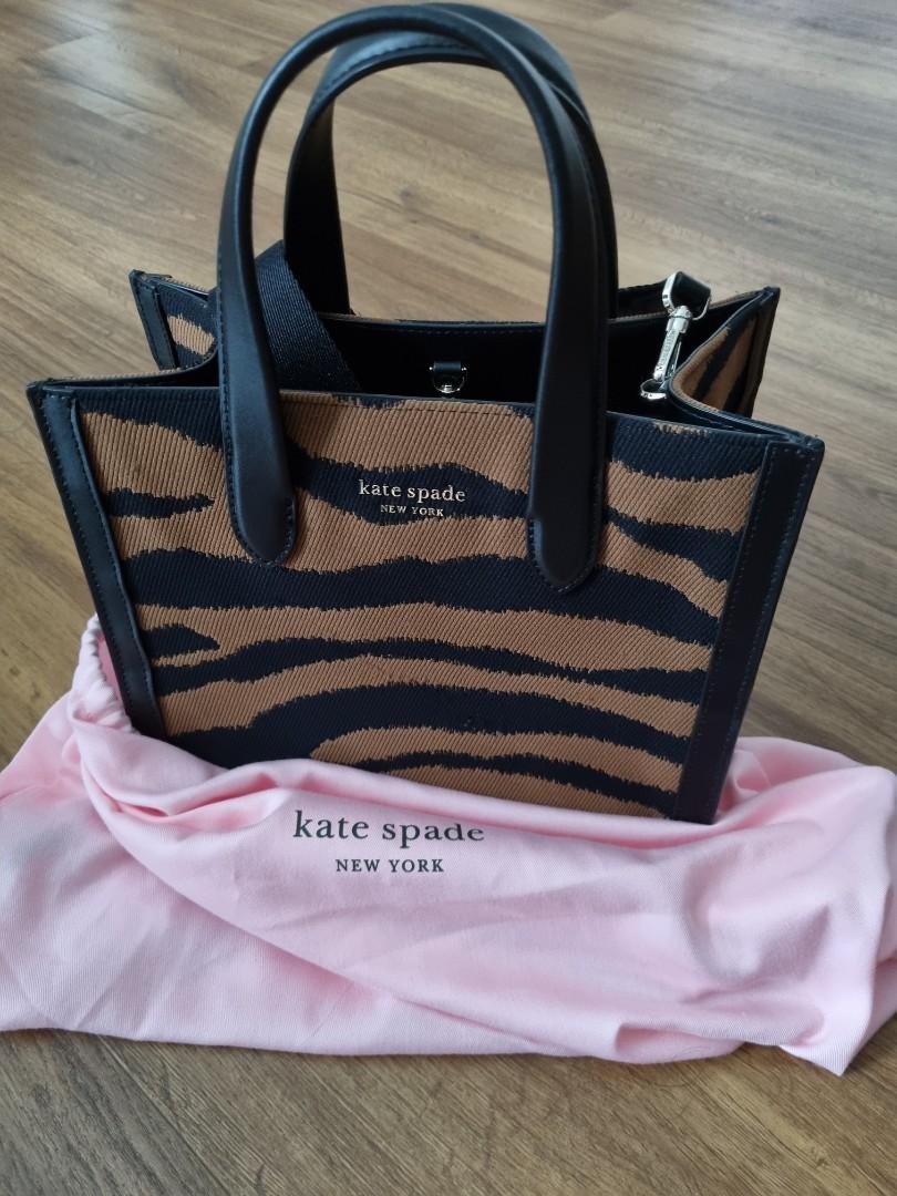 Kate Spade Manhattan Tiger Jacquard Small Tote ~ New/NWT Brown Black Bag,  Women's Fashion, Bags & Wallets, Cross-body Bags on Carousell