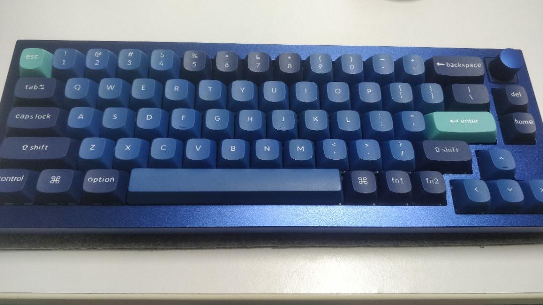 Electric Blue Keychron Q2 with Knob (ForceBreak, Tempest, EVA Switch