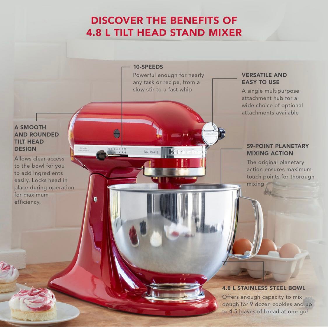 kitchenaid artisan 4.8 l stand mixer