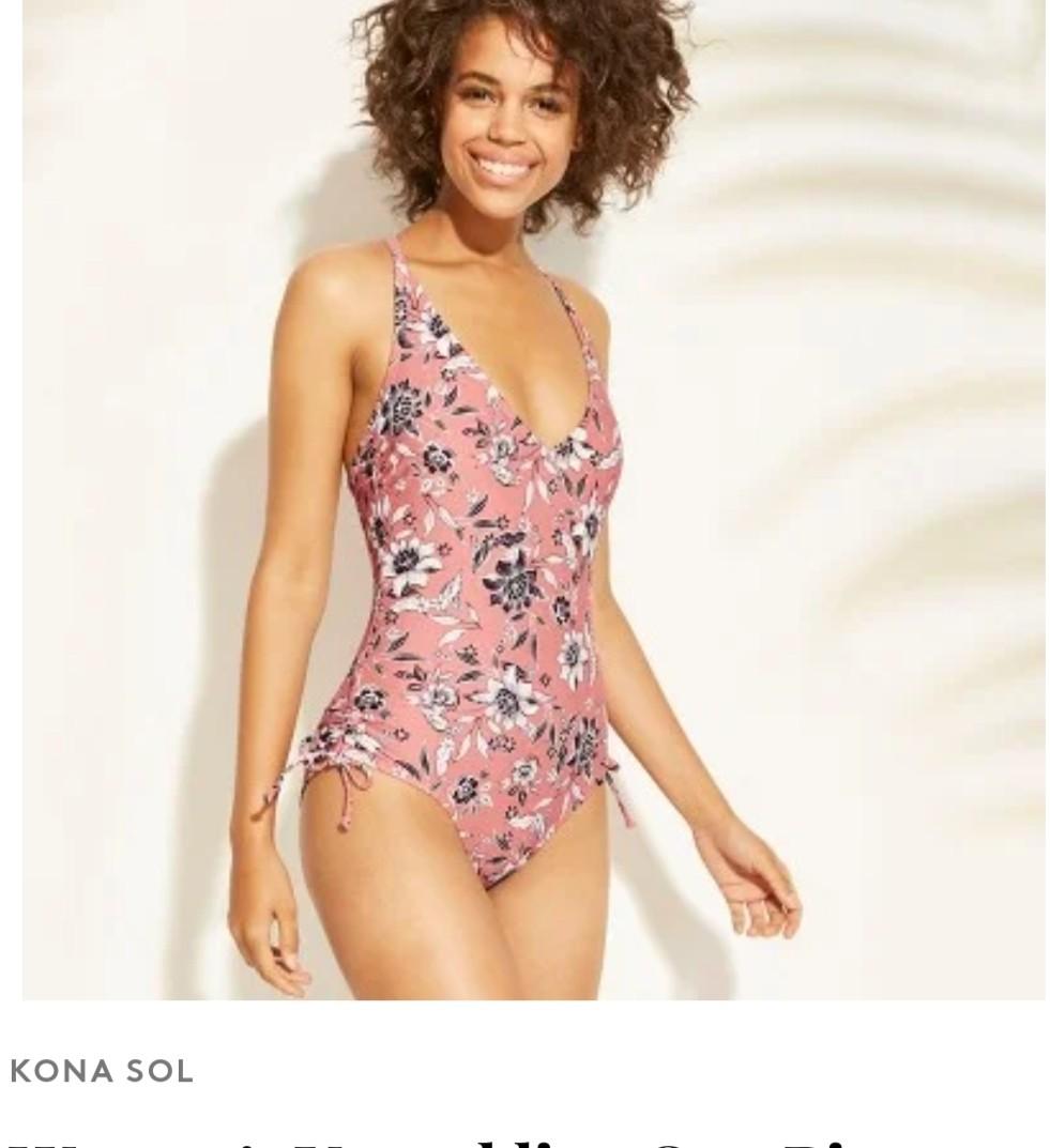 KONA SOL PINK FLORAL ONE PIECE SWIMSUIT, Women's Fashion, Swimwear, Bikinis  u0026 Swimsuits on Carousell