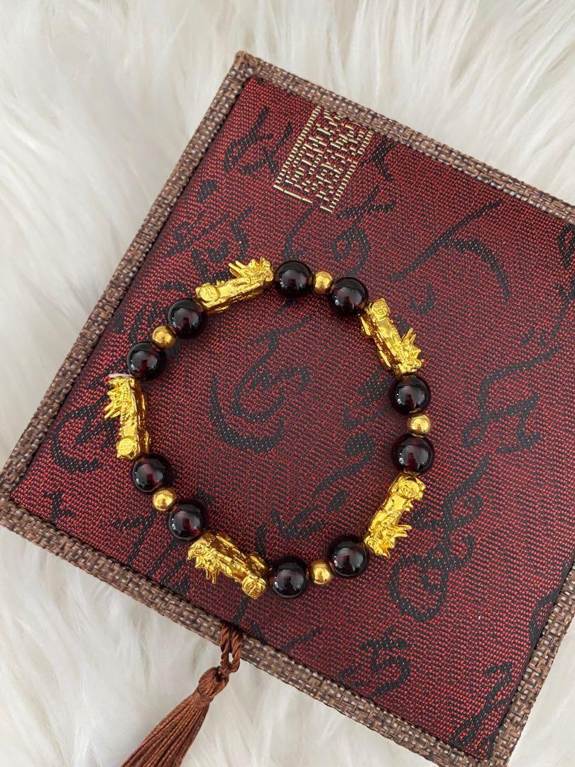 Double pixiu gold wealth bangle top