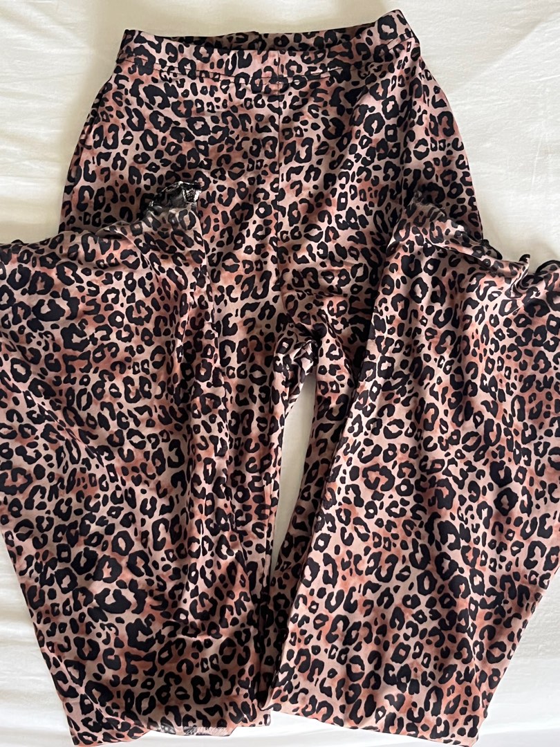 You Are Wild Leopard Print Flare Pants Bell Bottoms