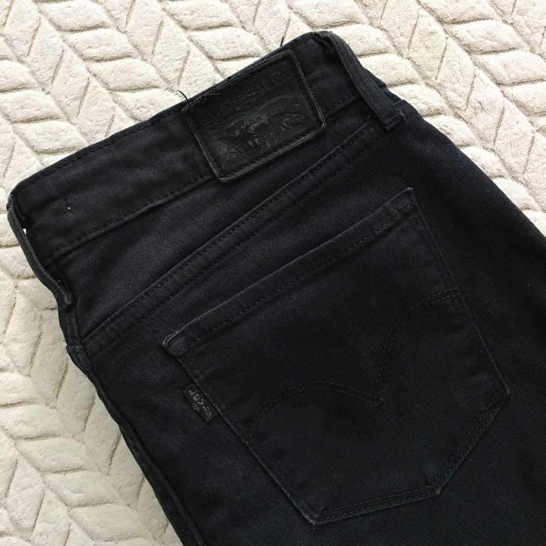 Levi's 714 sale straight jeans black
