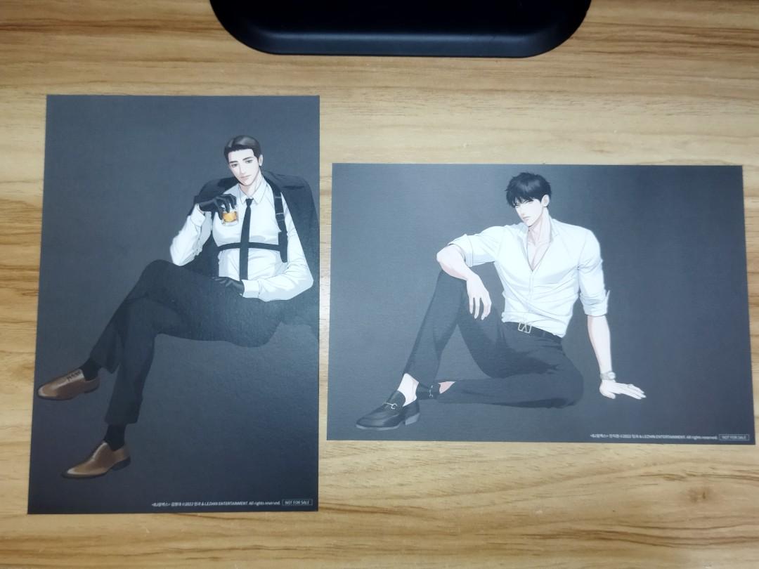 Rare BLACK TIGER THE PAWN'S REVENGE PRINT CARDS Lezhin BL Yaoi