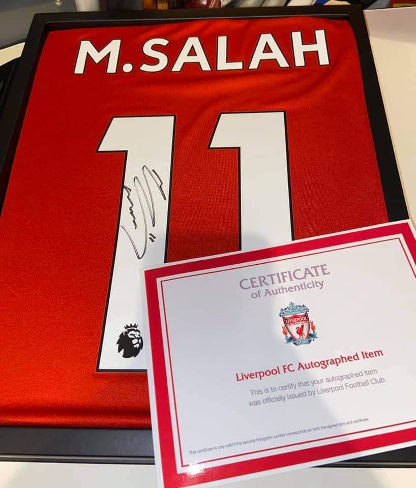 Authentically Signed Mohamed Salah Autograph Liverpool 