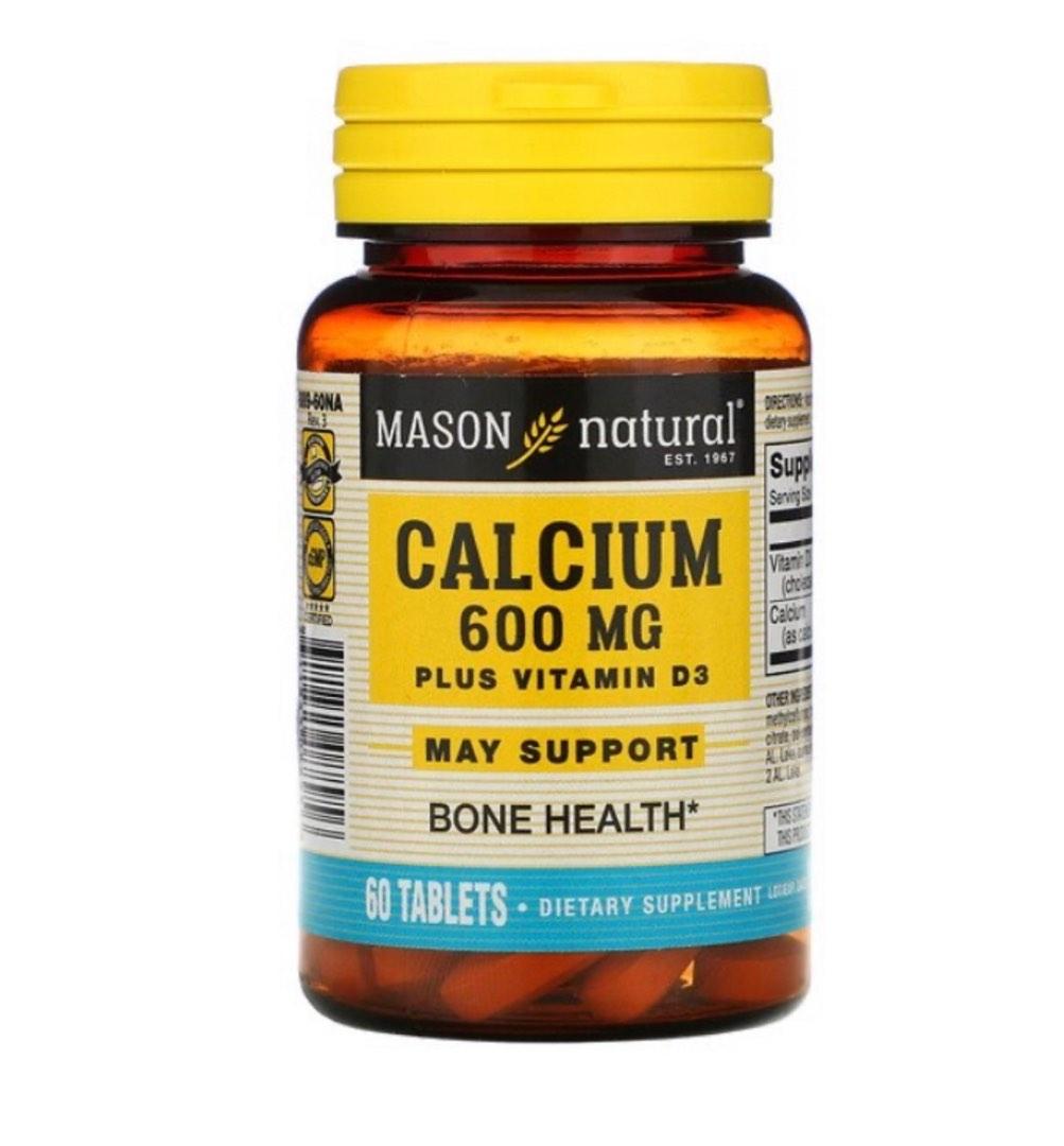 Mason Natural Calcium plus Vitamin D3 600mg 60 tablets expiry date 06/