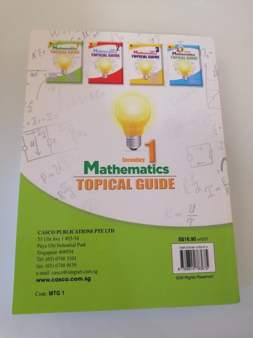 Topical Guide Mathematics topical guide sec 1, Hobbies & Toys, Books & Magazines ...