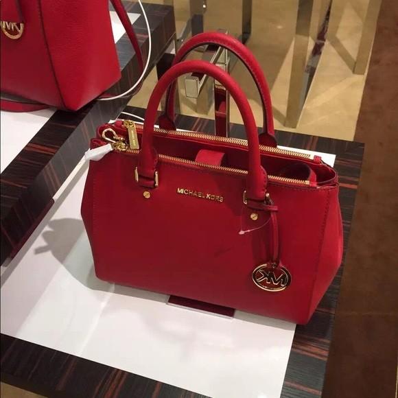Michael Kors Sutton Medium Satchel Chili 30S4GTVS6L