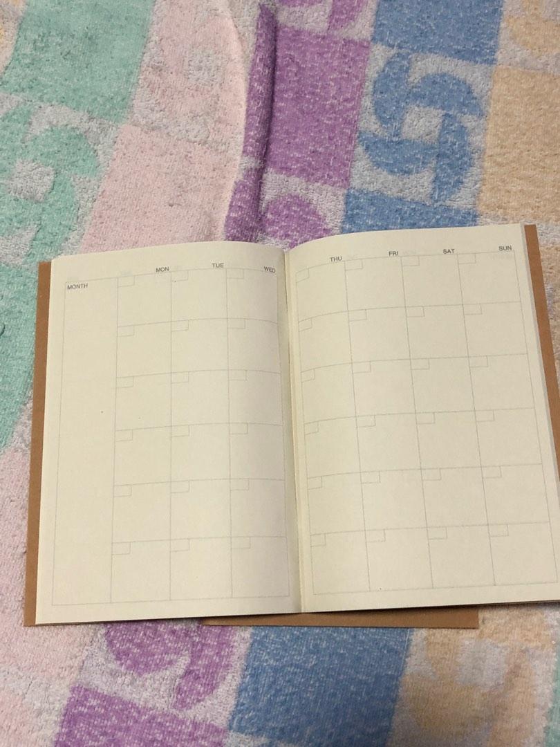 Muji open monthly planner, Hobbies & Toys, Stationery & Craft