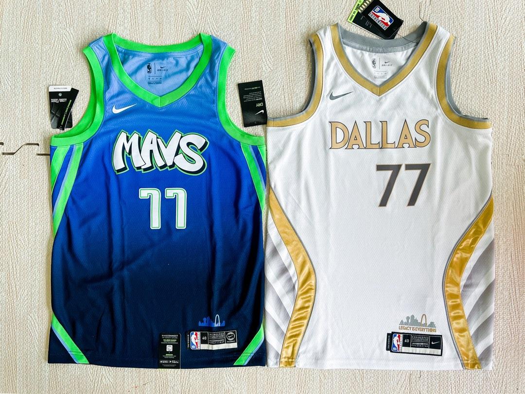 Dallas Mavericks Diamond Icon Edition Nike Dri Fit NBA Swingman Jersey Luka  Doncic Number 77