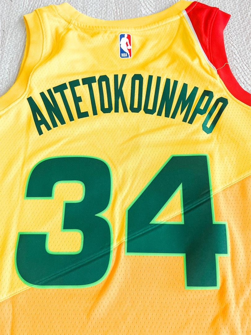 Giannis Antetokounmpo Bucks Earned Edition Men's Nike NBA Swingman Jersey