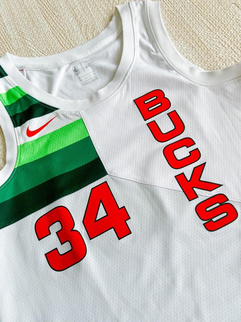 Giannis Antetokounmpo Bucks Earned Edition Men's Nike NBA Swingman Jersey