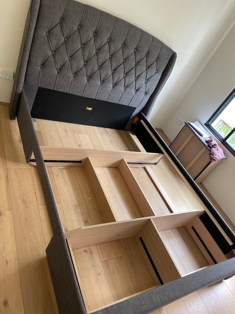 New near Queen mattress & bed frame, Furniture & Home Living, Furniture