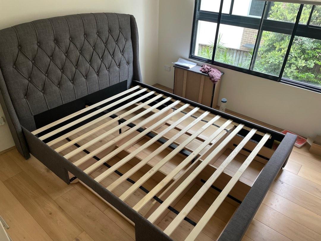 New near Queen mattress & bed frame, Furniture & Home Living, Furniture