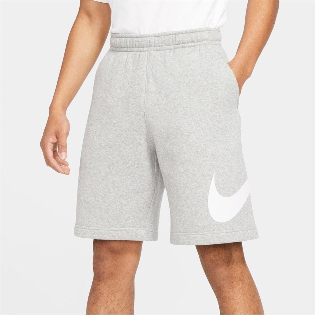 Mens grey hotsell nike fleece shorts