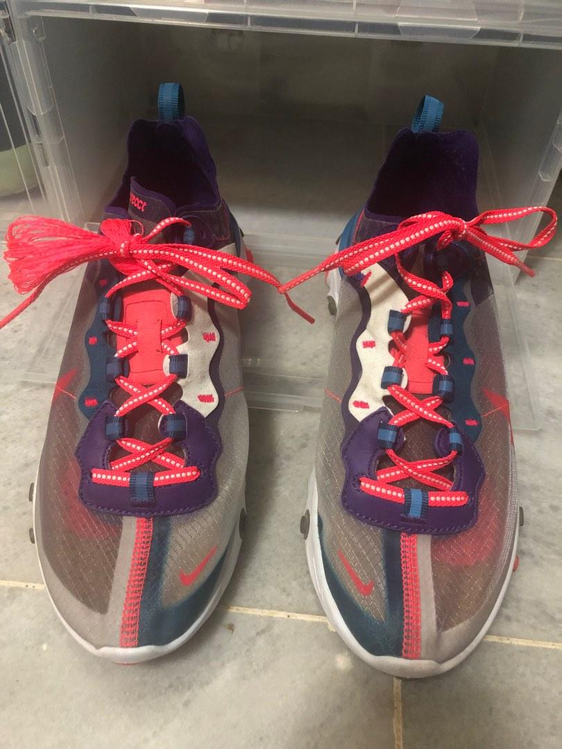 Nike React Element 87 (Category: Sneakers) located in Ampang. Submitted by kertasterbang (Listing ID 1183067991, Image 3). Description: Nike React Element 87 Condition cun tapi tali ada defect Size UK7.5 Kotak tak ada sebab beli dekat Jepun. Tak muat dlm beg nak bwk balik. RM180 include postage. No nego COD Ampang.