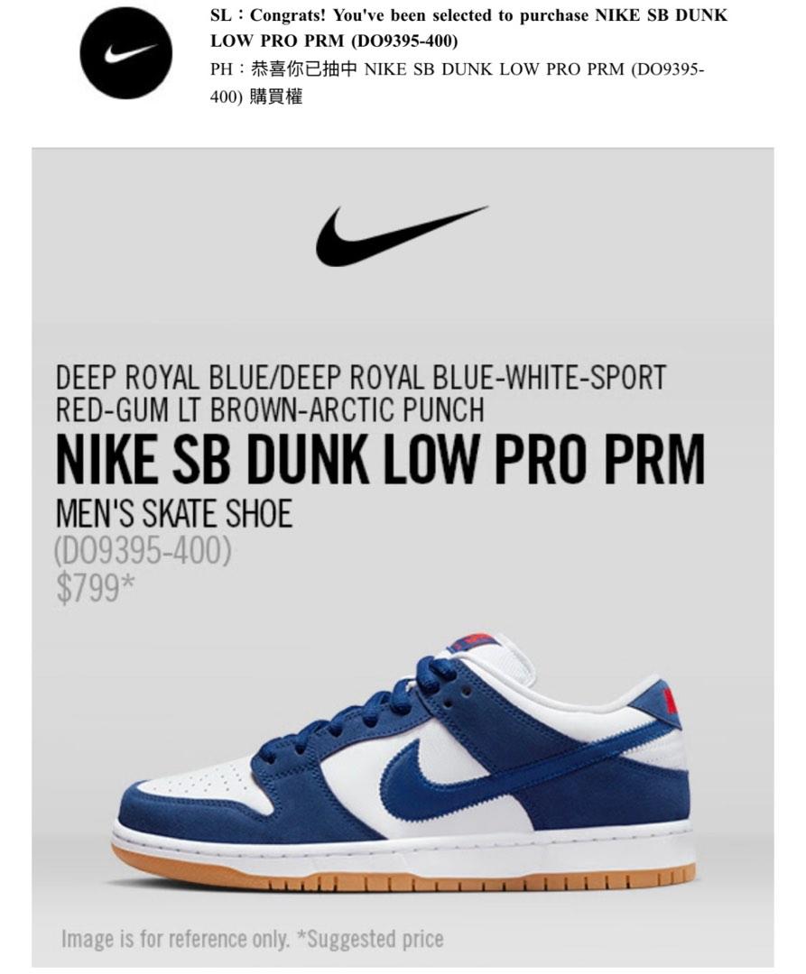 NIKE SB DUNK LOW PRO PRM US8 (DO9395-400), 男裝, 鞋, 波鞋- Carousell