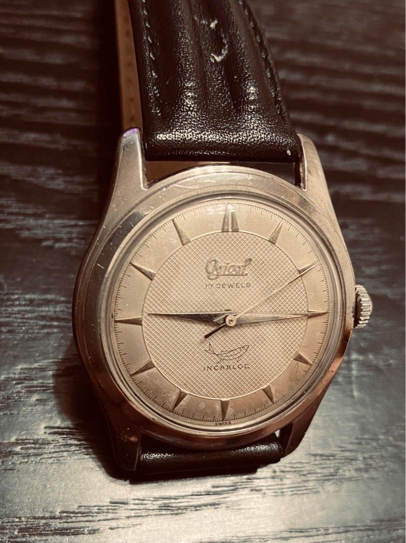 Ogival Swiss watch 1950 60s with nice texture dial