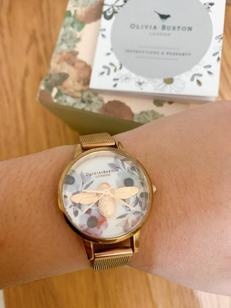 Olivia Burton Rose Gold OB16MDW03 Fesyen Wanita Jam Tangan di