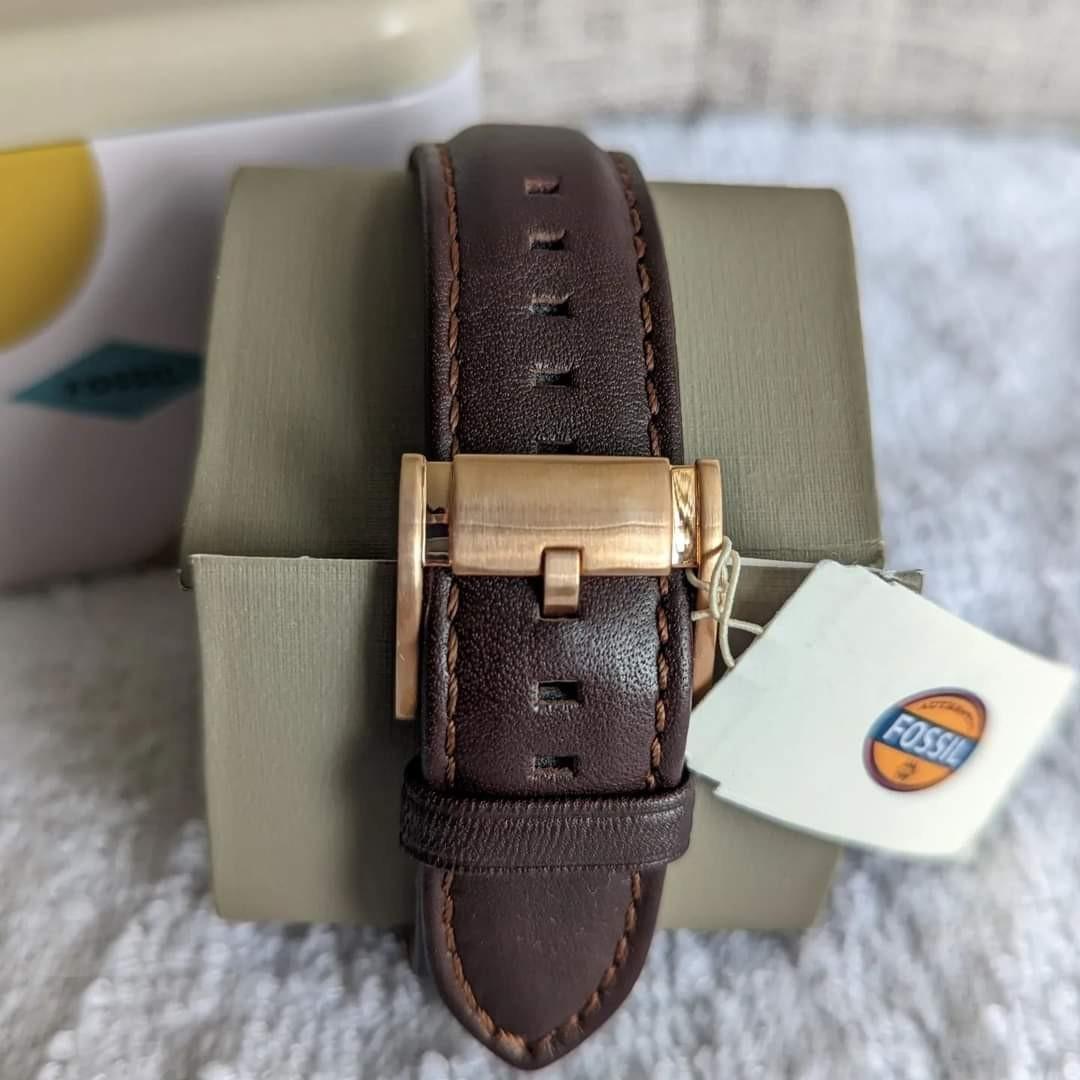 Orig Fossil Townsman FS4987 Chronograph Dial Leather Men's Watch 44MM ...