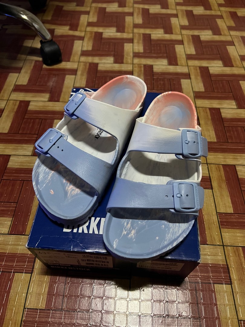 Original Birkenstock Arizona Eva Coral Peach, Men's Fashion, Footwear ...