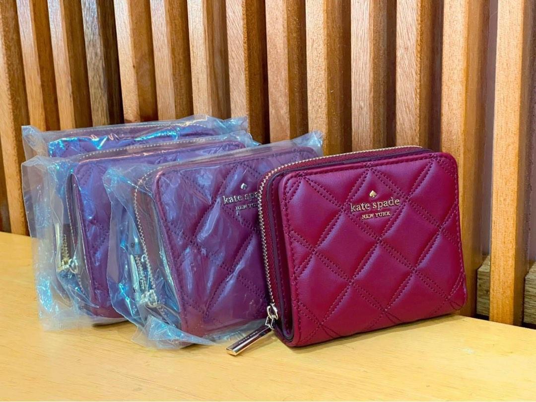 💯ORIGINAL KATE SPADE NATALIA SMALL WALLET MAROON (Category: Luxury Bags & Wallets) located in Quezon City. Submitted by ashongsstore (Listing ID 1183067236, Image 1). Description: 💸WALLETS💸 🇵🇭ONHAND🇵🇭 10000% Original Not REPLICA, OEM, TOP GRADE QUALITY, AUTHENTIC QUALITY or Any other Terms to DENOTE FAKE! 😎 . Guaranteed ORIGINAL AND BRANDNEW or TRIPLE your MONEY BACK if proven FAKE! ‼️Please look at our pictures as that is exactly what yo