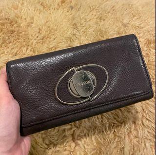OROTON authentic leather trifold clutch wallet