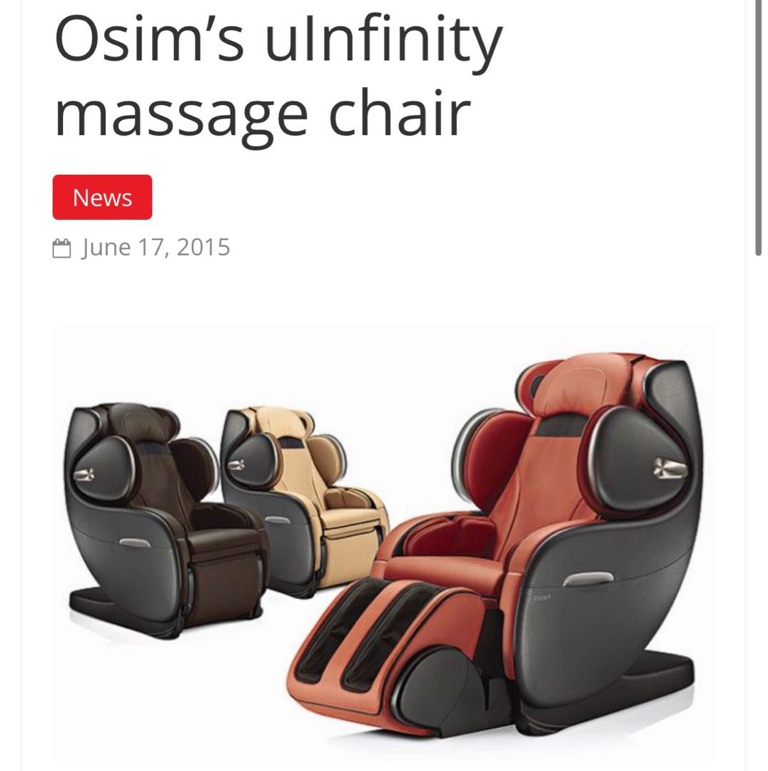 OSIM uinfinity massage chair