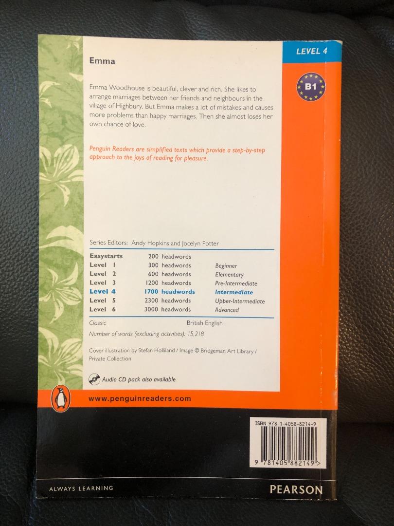 Penguin Readers Emma, 興趣及遊戲, 書本 & 文具, 小說 & 故事書 - Carousell