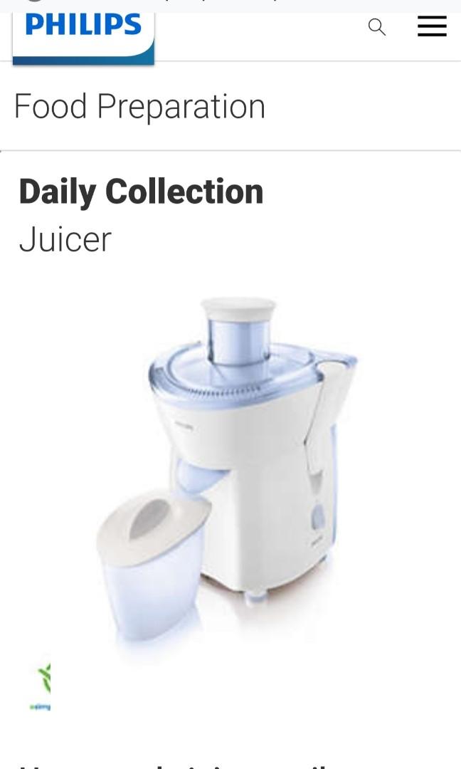 Philips Juicer (Category: Other Kitchenware & Tableware) located in Quezon City. Submitted by ericboyg (Listing ID 1183035597, Image 3). Description: Used only once..