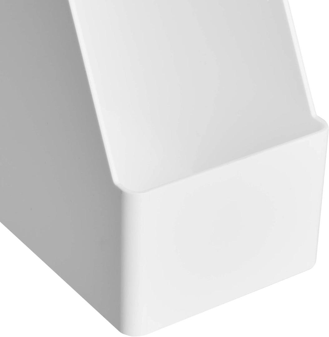 Plastic Desk Organizer Magazine Rack, White, (2pcs) (323), Furniture & Home Living, Home