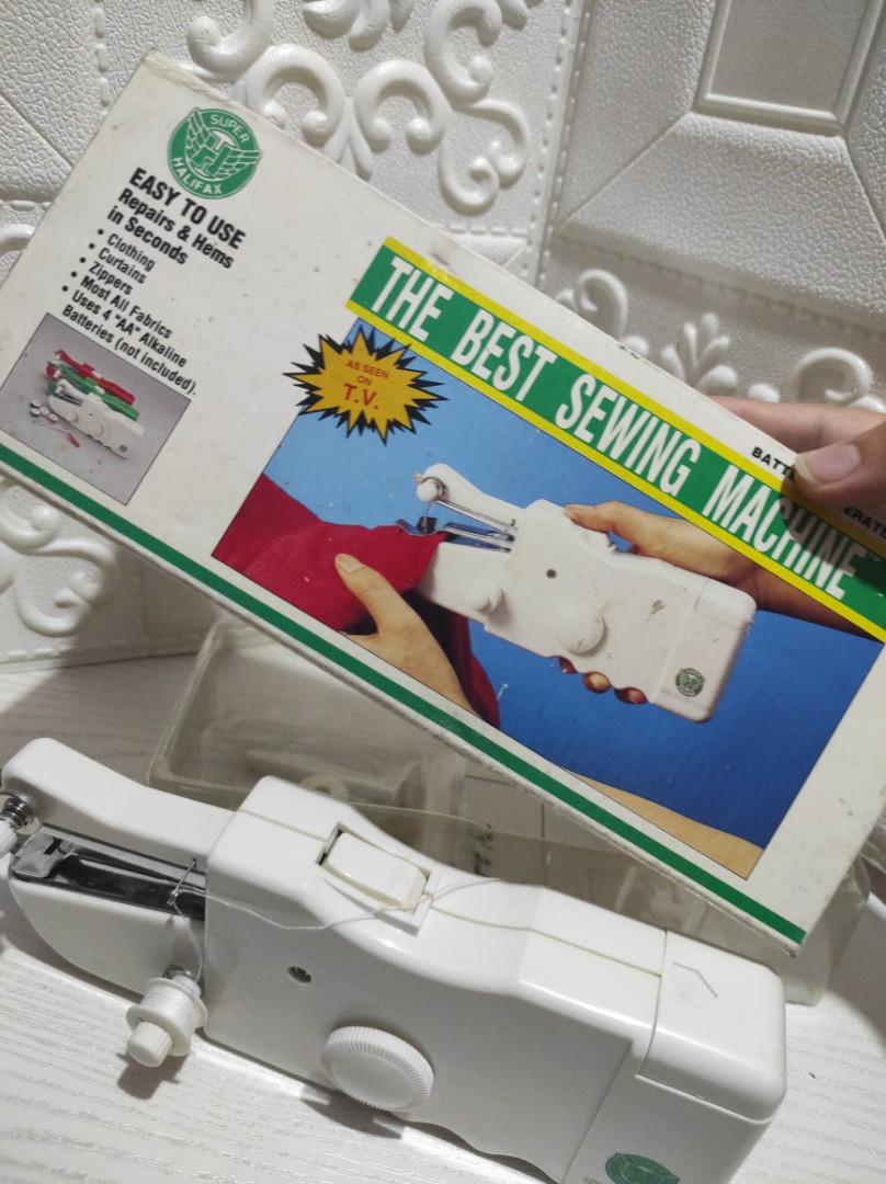 Portable sewing machine (Category: Craft Supplies & Tools) located in Cavite. Submitted by mylittlecloud_19 (Listing ID 1183034239, Image 1). Description: Preloved Japan as is where is ❗ wysiwyg ❗ battery operated working nde natest kng nkktahi kc nde ko po alm san mga ilalagay ung sinulid.may karayom nrn. 4 double A batteries Imus loc gcash ONLY lalamove JnT flash ❗.
