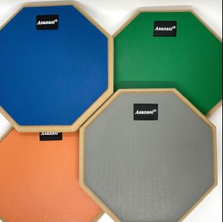 Donner Drum Practice Pad, 8 Inch Double Sided Silent Drum Pad With  Drumsticks, Blue 