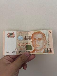 RARE 166666 $100 note
