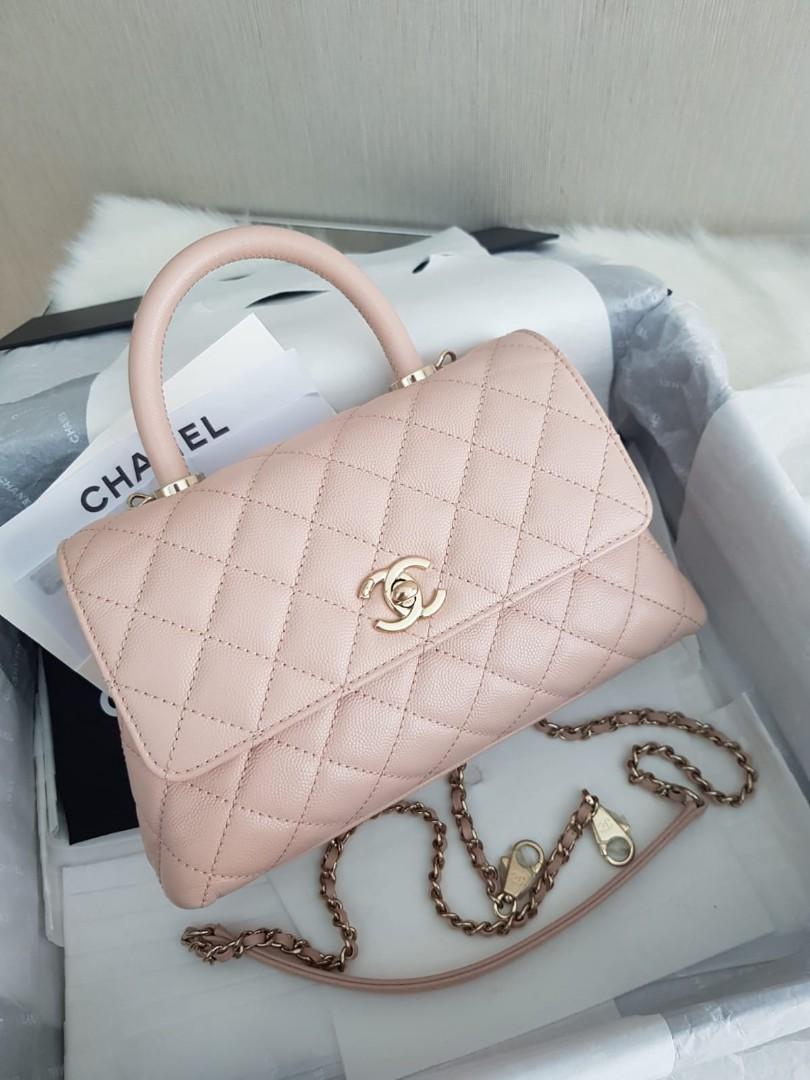 Chanel Coco Handle Light Pink Chanel Small 24cm Coco Handle In 21K