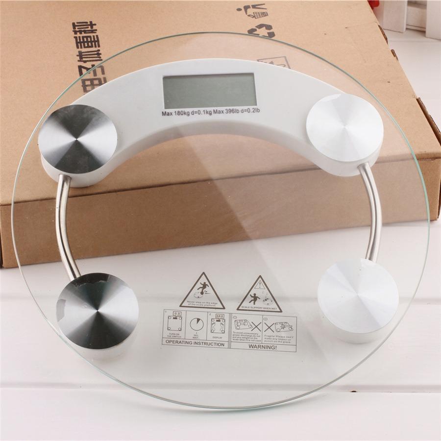 Round Body Digital Scale Human Weight Measuring Toughened Glass Bathroom  Scales Floor Electronic Weighs Digital Gramera