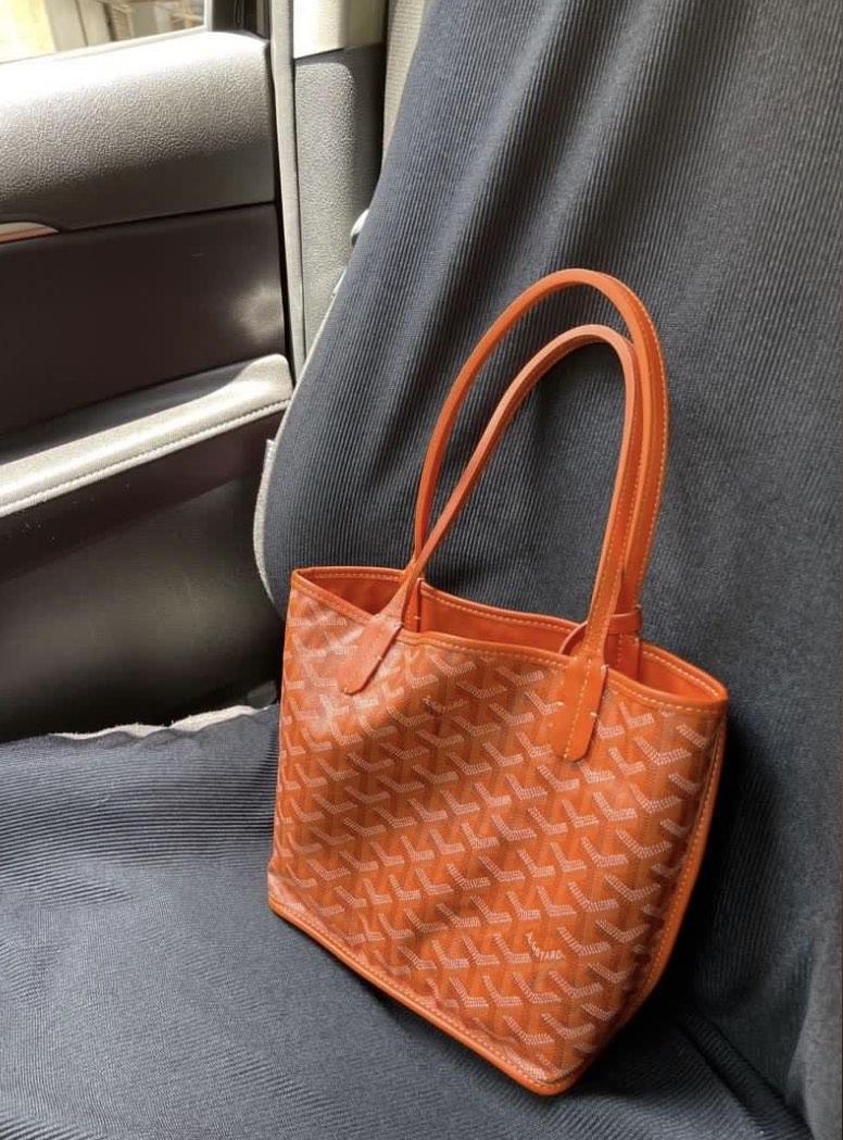 Brand New and Authentic Goyard Anjou Mini Reversible Shoulder Tote Bag in  Light Blue, Luxury, Bags & Wallets on Carousell