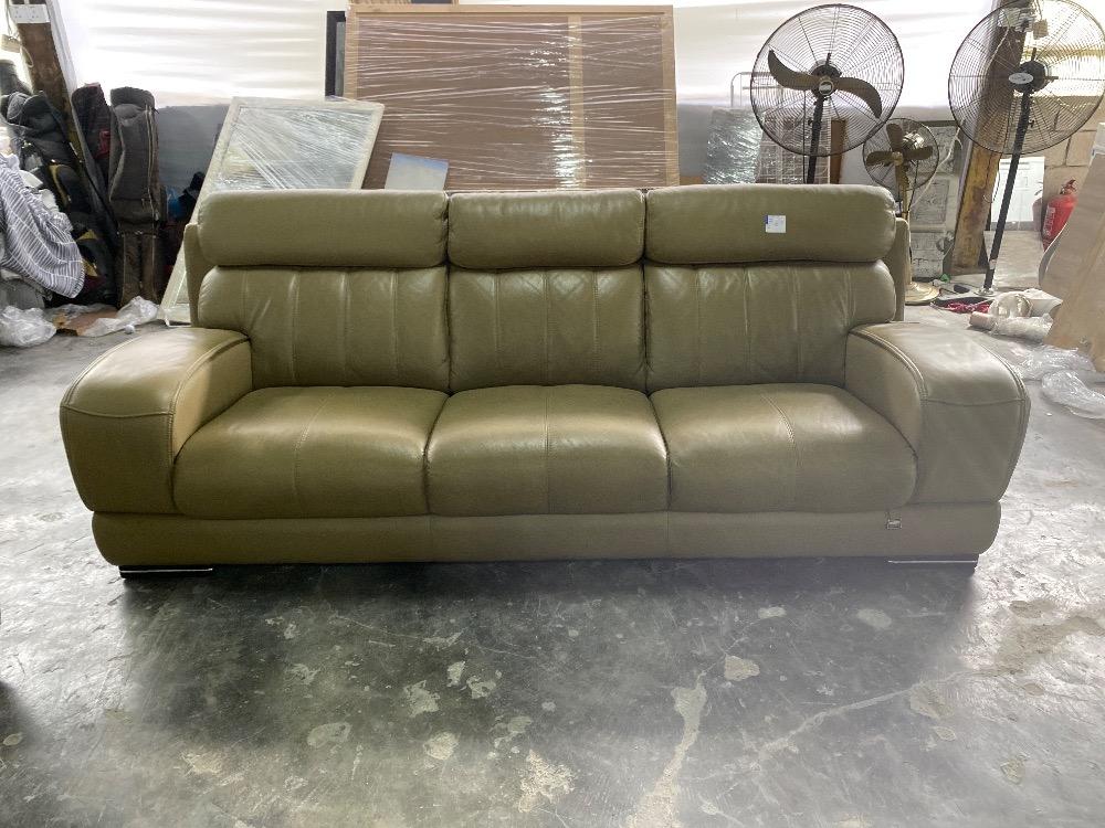 S 3 Seater Leather Sofa Sofa Kulit 3 Tempat Duduk