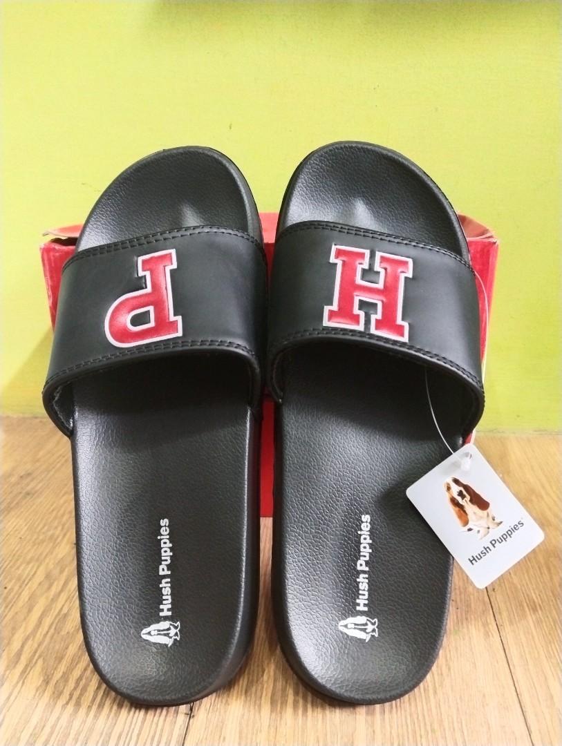 Sandal slop Hush Puppies Black Sendal slide Pria import premium // Murah keren // Kekinian//, Fesyen Pria, Sepatu , Sandal di Carousell
