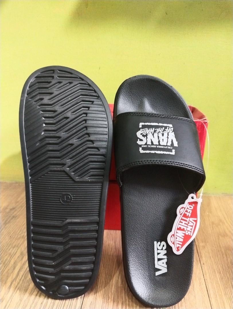 Sandal slop VANS Black Sendal slide Pria import premium Murah