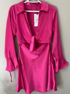SATIN EFFECT MINI DRESS