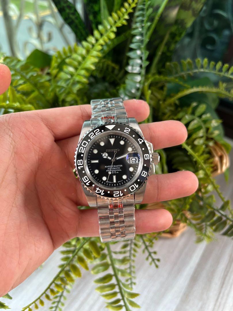 Seiko GMT mods on Jubilee bracelet, Luxury, Watches on Carousell