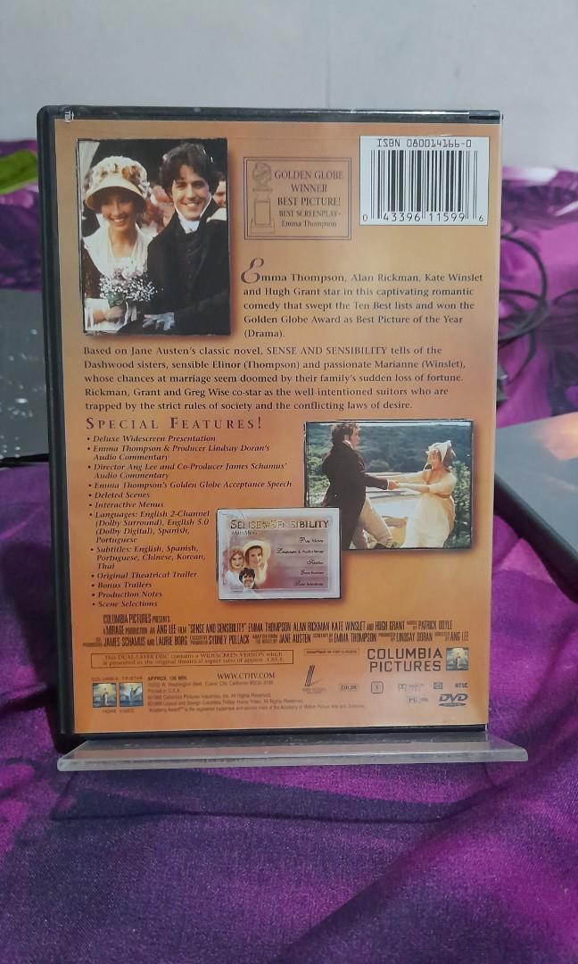SENSE AND SENSIBILITY DVD, Hobbies & Toys, Music & Media, CDs & DVDs on