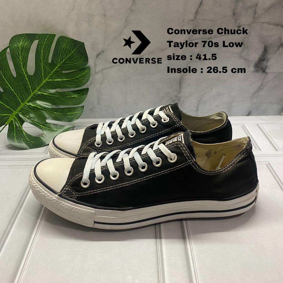 Sepatu Converse 101001 Chuck 70s Black Low Size 41.5