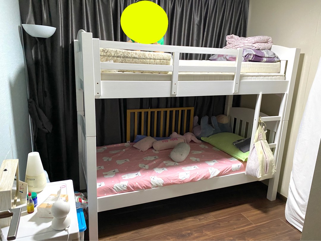 Solid wood single bunk bed (can be separated), Babies & Kids, Baby