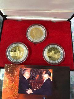 The Return  of HongKong to China  Souvenir coins 1997